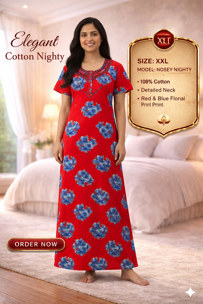 Elegant Cotton Maxi Nighty