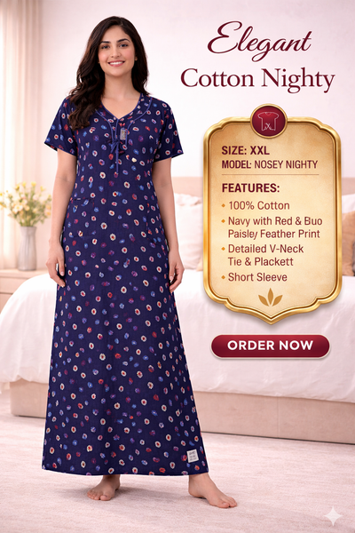 Elegant Cotton Maxi Nighty
