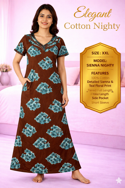 Elegant Cotton Maxi Nighty