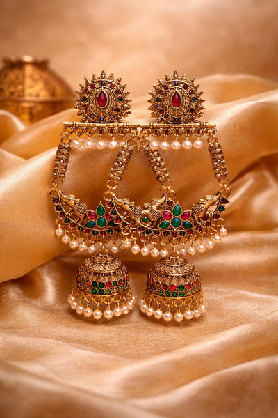 ✨ Royal Chandbali Jhumka Earrings ✨