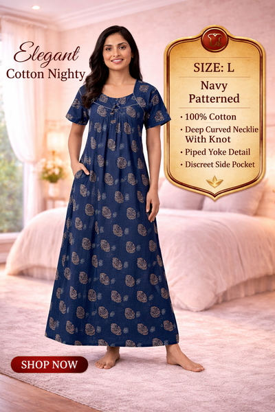 Elegant Cotton Maxi Nighty