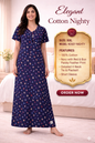 Elegant Cotton Maxi Nighty