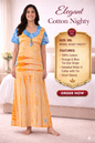 Elegant Cotton Maxi Nighty