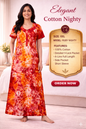 Elegant Cotton Maxi Nighty