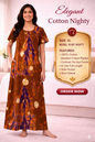 Elegant Cotton Maxi Nighty