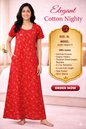 Elegant Cotton Maxi Nighty