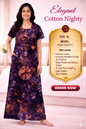 Elegant Cotton Maxi Nighty