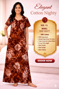 Elegant Cotton Maxi Nighty