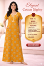 Elegant Cotton Maxi Nighty