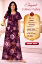 Elegant Cotton Maxi Nighty