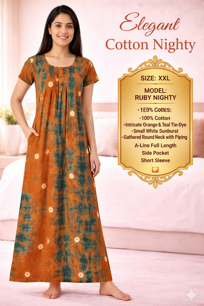 Elegant Cotton Maxi Nighty