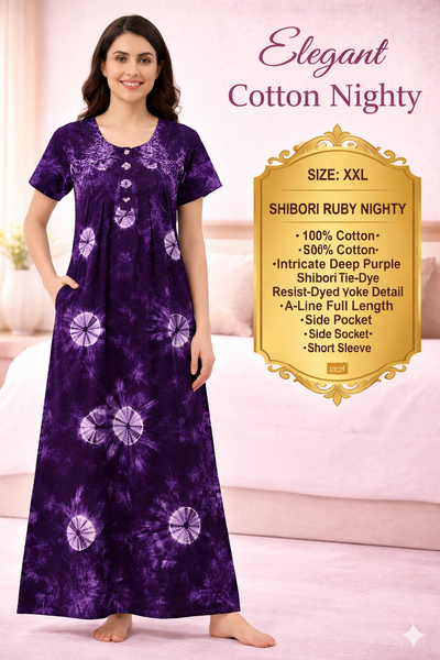 Elegant Cotton Maxi Nighty