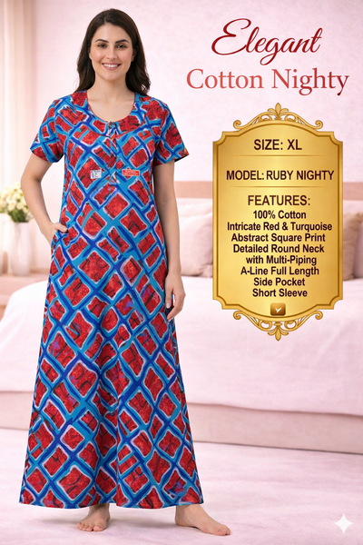 Elegant Cotton Maxi Nighty