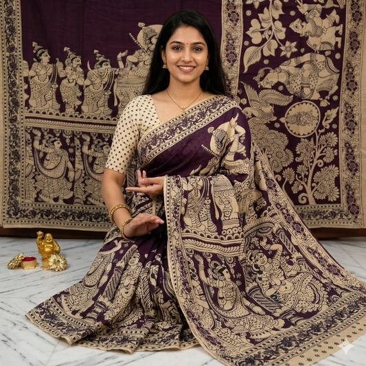 Kalamkari Pure Cotton Saree