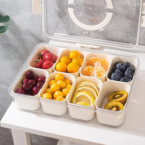 SnackSpin™ 8-Grid Serving Tray 🍿🔄 All Your Snacks, One Tray